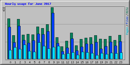Hourly usage for June 2017