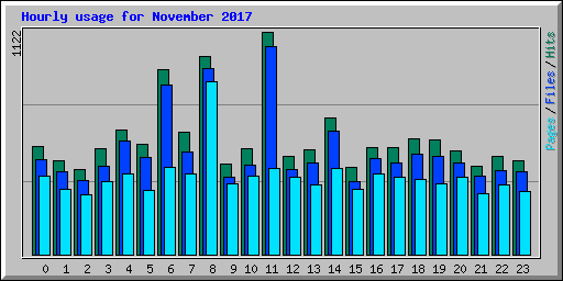 Hourly usage for November 2017