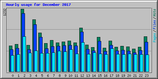 Hourly usage for December 2017